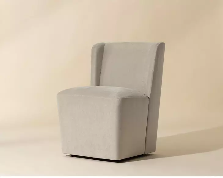 Marbella Piccolo Prosecco Performance Fabric Upholstered Wheeled Dining Chair