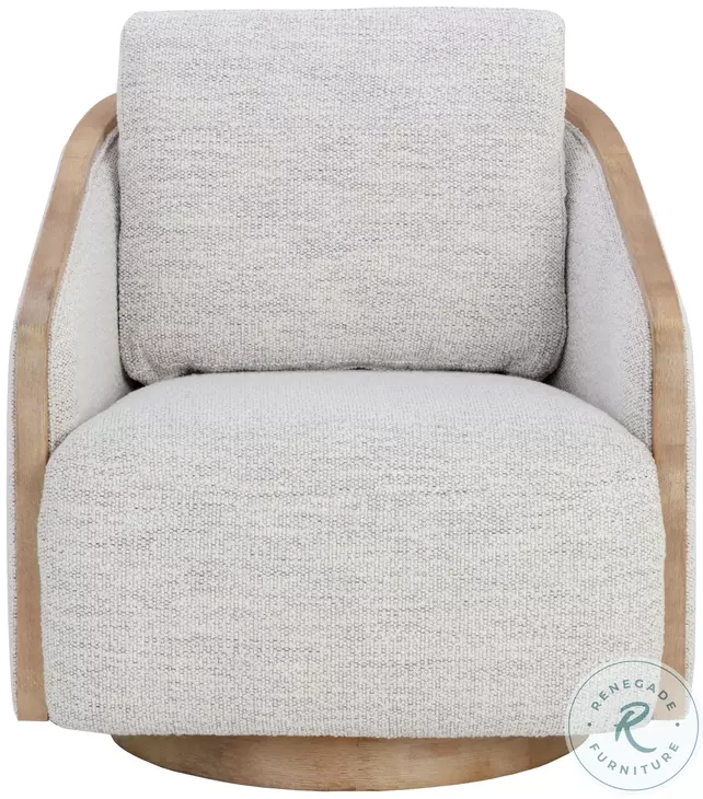 Tasia Light Brown Swivel Lounge Chair