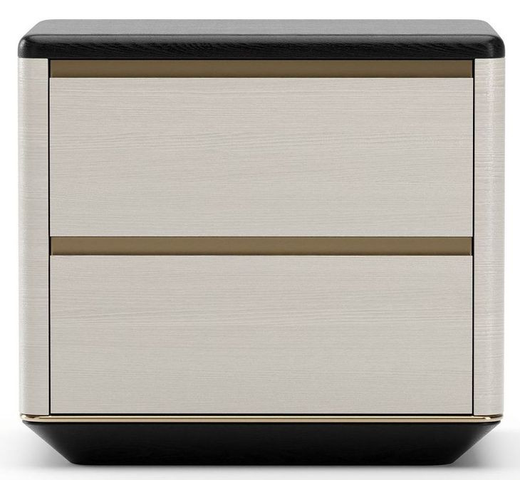 Madera Opal Ash and Walnut 2 Drawer Nightstand