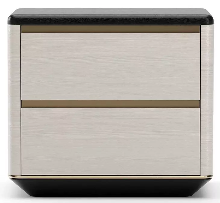 Madera Opal Ash and Walnut 2 Drawer Nightstand