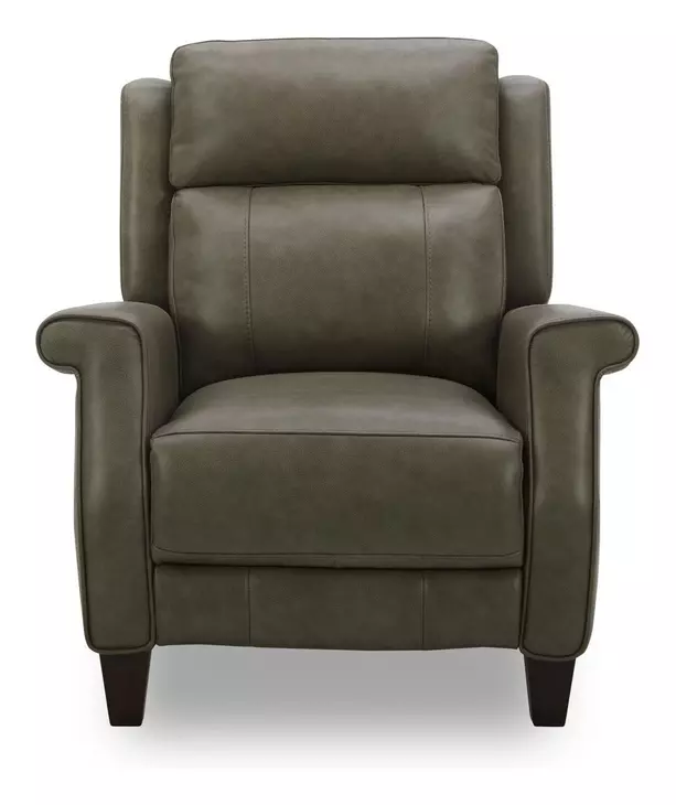 Raleigh York Mushroom Leather Pushback Recliner