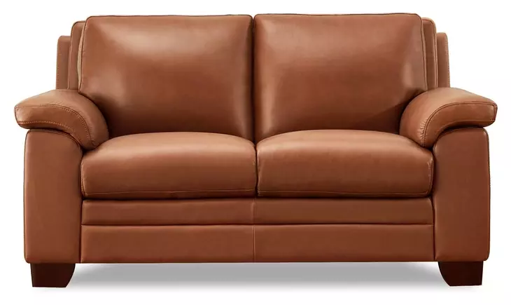 Ironvale Nutmeg Leather 62" Loveseat