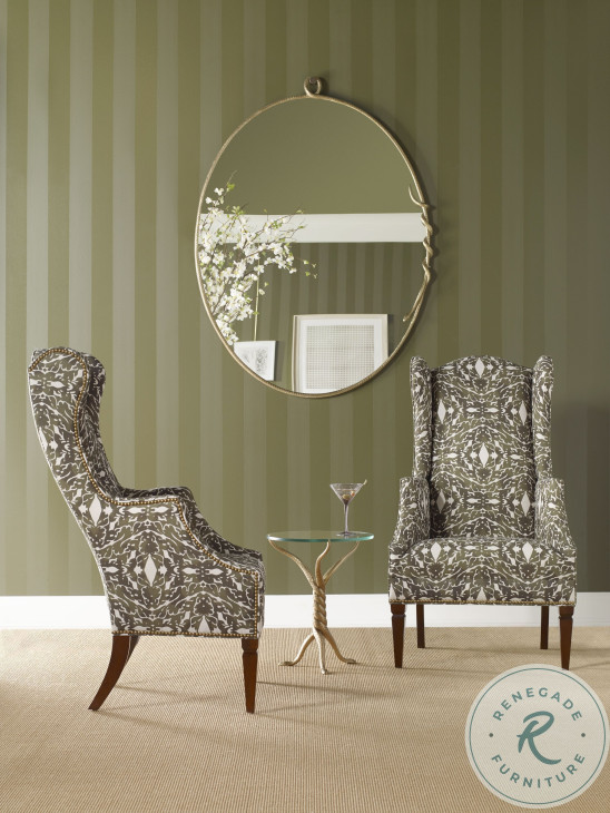 Brooke Clear Glass And Antique Brass Drink Table