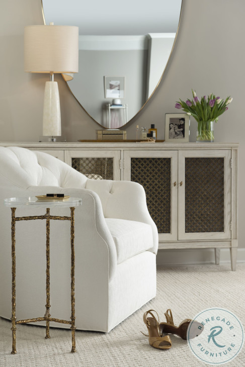 Mingus Acrylic And Aged Patina Cast Bronze Accent Table