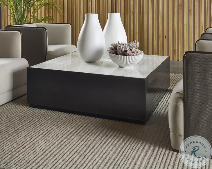 Anniston White And Black Coffee Table