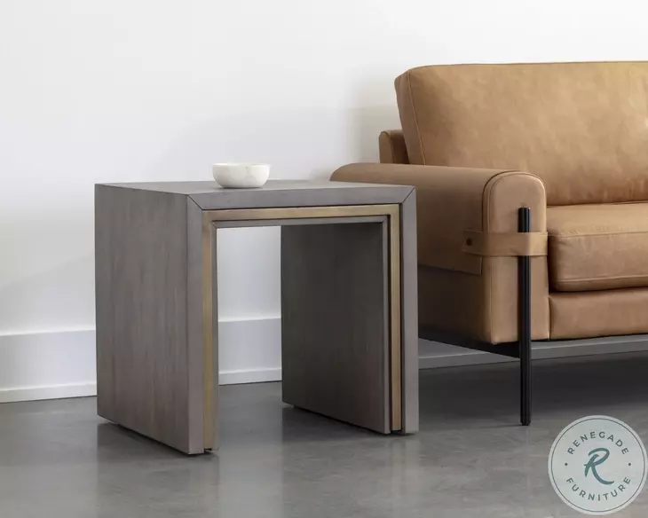 Hilbert Gray End Table