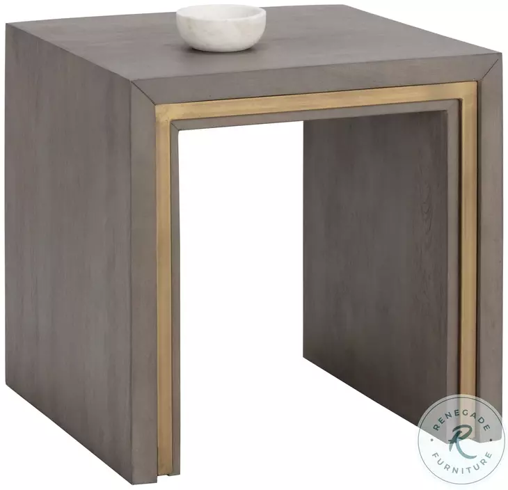 Hilbert Gray End Table