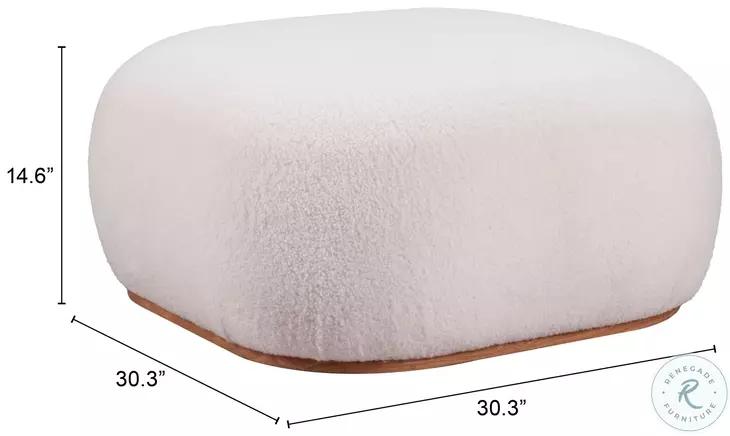 Azua Cream Ottoman