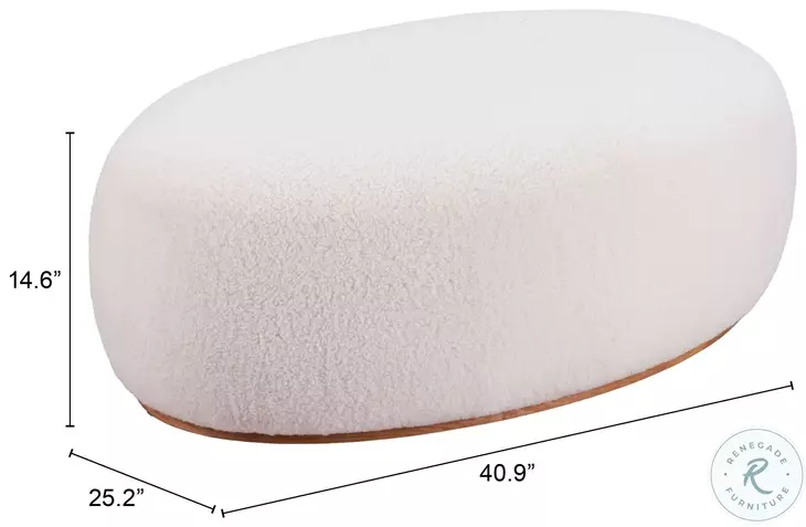 Amber Cream Ottoman