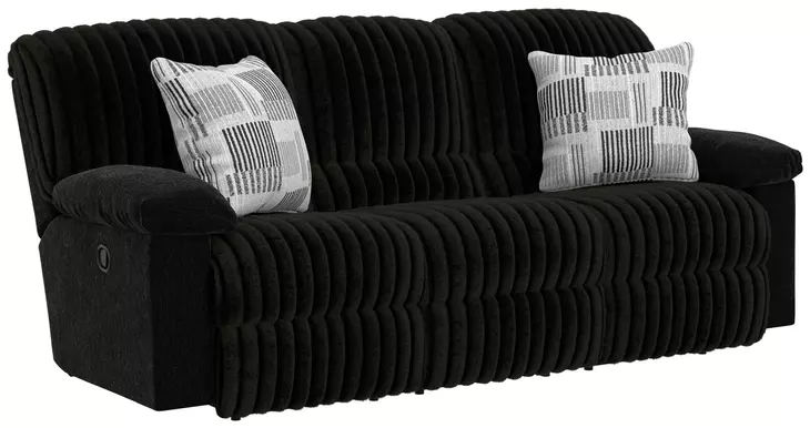 Comet Black 85" Lay Flat Reclining Sofa