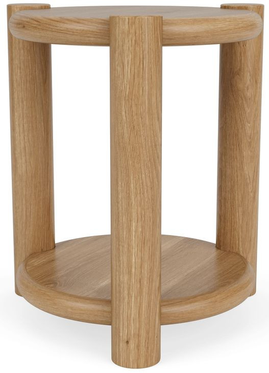Taos Toasted Hemlock Round Chairside Table