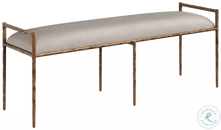 Esai Zenith Taupe Gray Bench