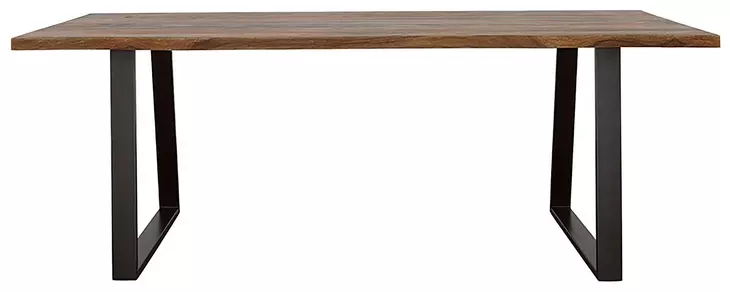 Ditman Grey Sheesham and Black Dining Table