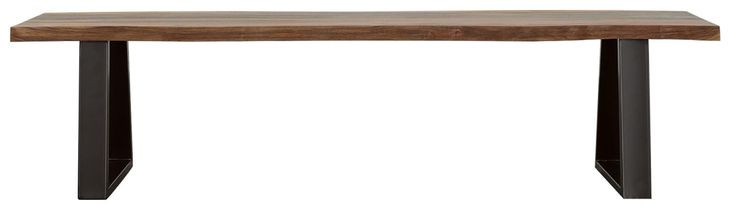 Ditman Grey Sheesham and Black Dining Bench