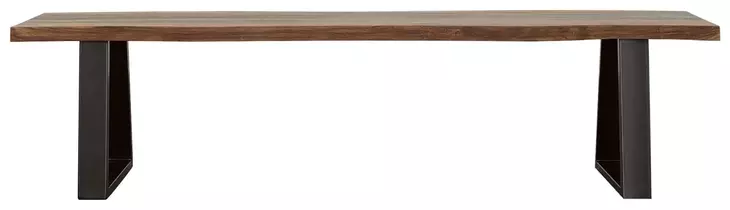 Ditman Grey Sheesham and Black Dining Bench