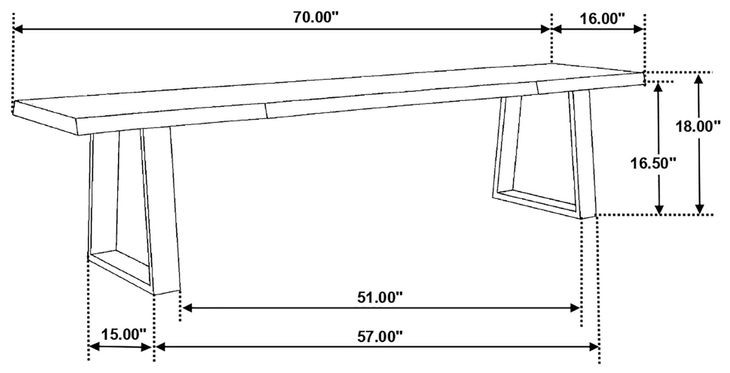 Ditman Grey Sheesham and Black Dining Bench