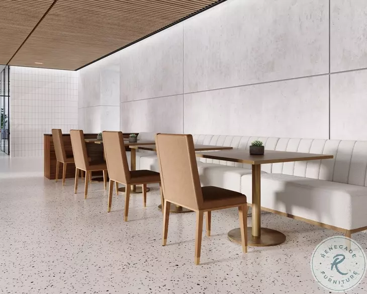 Valeria Antique Brass Dining Table