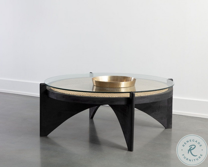 Adora Clear And Black Coffee Table