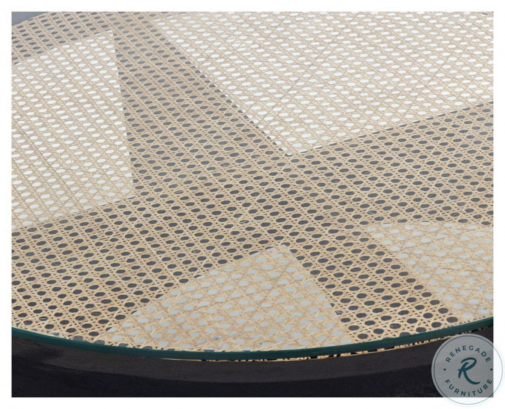 Adora Clear And Black Coffee Table