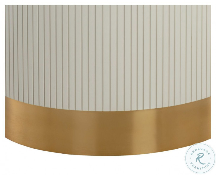 Paloma White And Cream Round Dining Table