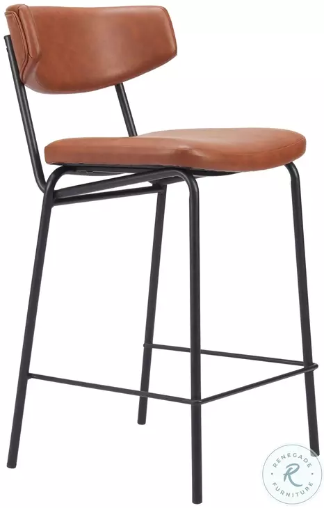 Charon Vintage Brown Counter Height Stool Set Of 2