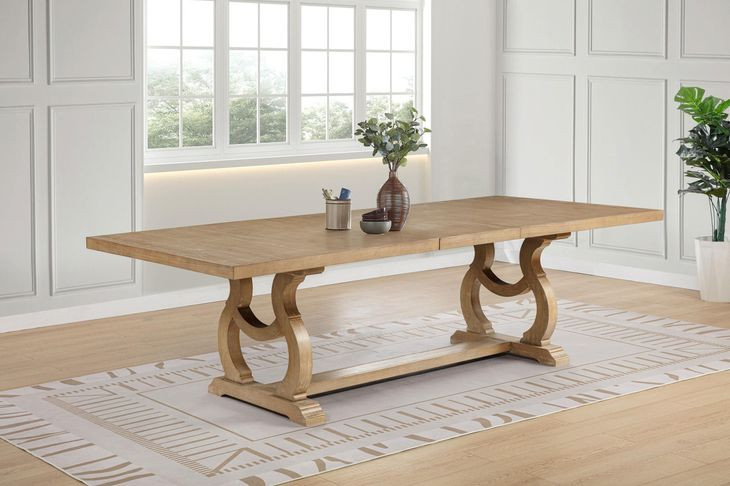 Brockway Barley Brown Extendable Rectangular Dining Table