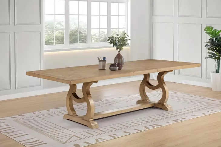 Brockway Barley Brown Extendable Rectangular Dining Table