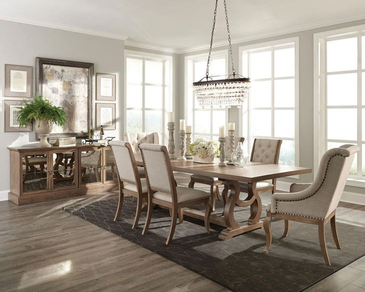 Brockway Barley Brown Extendable Rectangular Dining Room Set