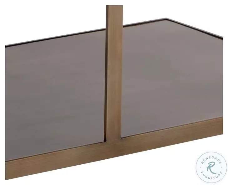 Zafira Matte And Antique Gold Coffee Table