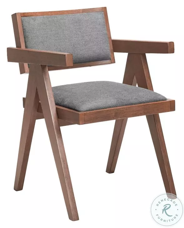 Delhi Gray And Walnut Dining Chair Set Of 2