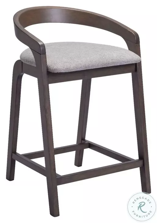 Troy Dove Gray And Espresso Counter Height Stool Set Of 2