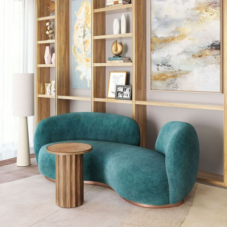 Afinato Brown Round Side Table