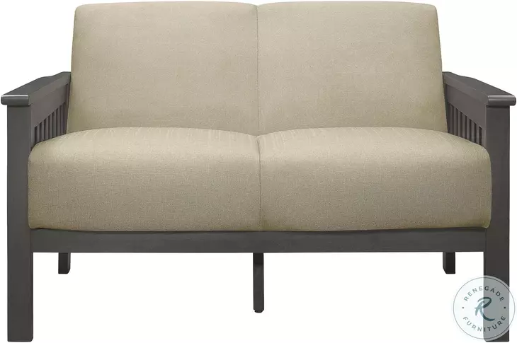 Lewiston Light Brown Loveseat