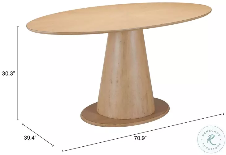 Disque Natural Oval Dining Table