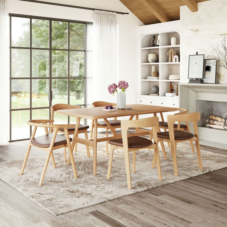 Pioro Brown Upholstered Dining Chair Set of 2