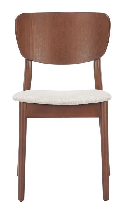 Kellua Beige Upholstered Dining Chair Set of 2