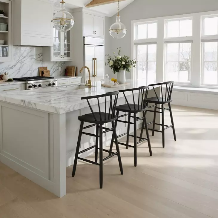 Stenger Black Bar Stool Set of 2