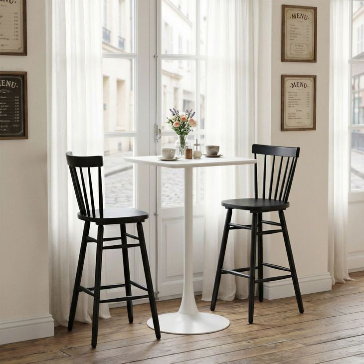 Tyce Black Bar Stool Set of 2