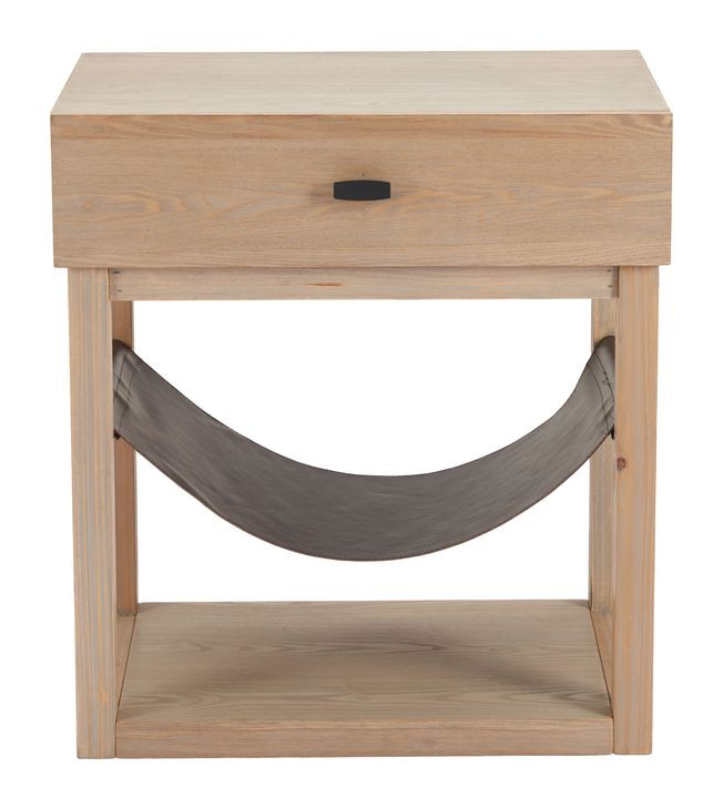 Haram Natural Rectangular Side Table