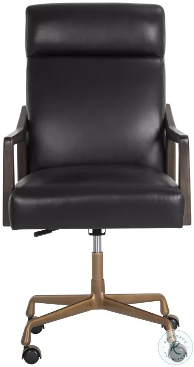 Roanoke Black 66" Executive Home Office Set