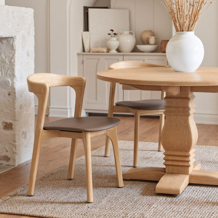 Tabi Brown 47" Round Dining Table