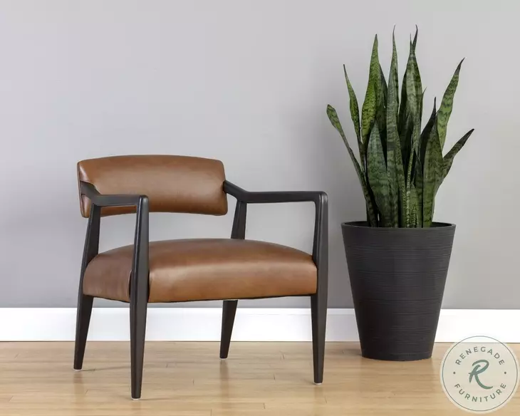 Klausen Shalimar Tobacco Leather Lounge Chair