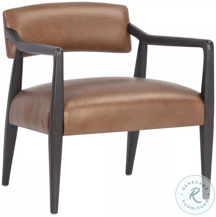 Klausen Shalimar Tobacco Leather Lounge Chair