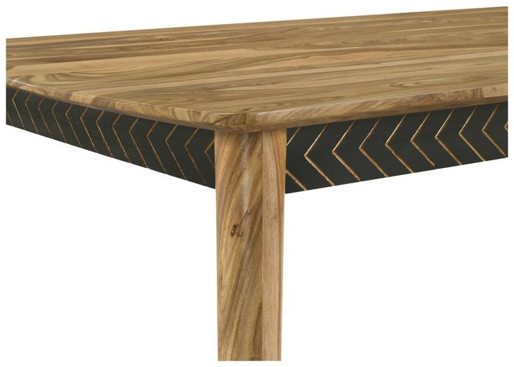 Partridge Natural Sheesham and Black Counter Height Dining Table