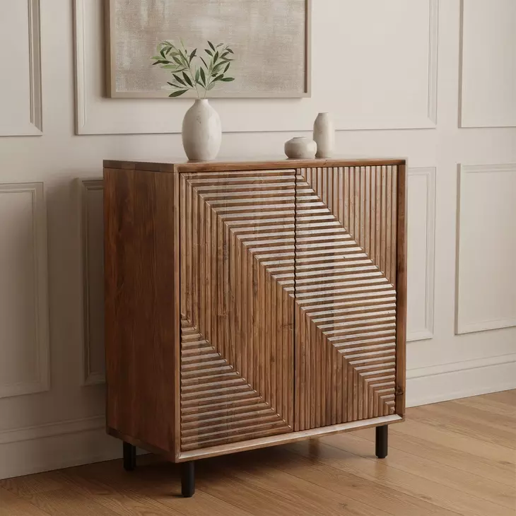 Jatil Walnut 2 Door Accent Cabinet