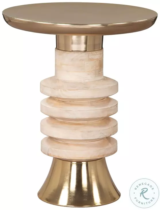 Ringar Gold And Natural Side Table