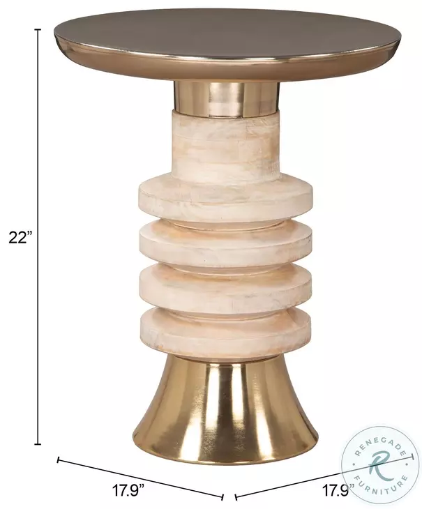 Ringar Gold And Natural Side Table