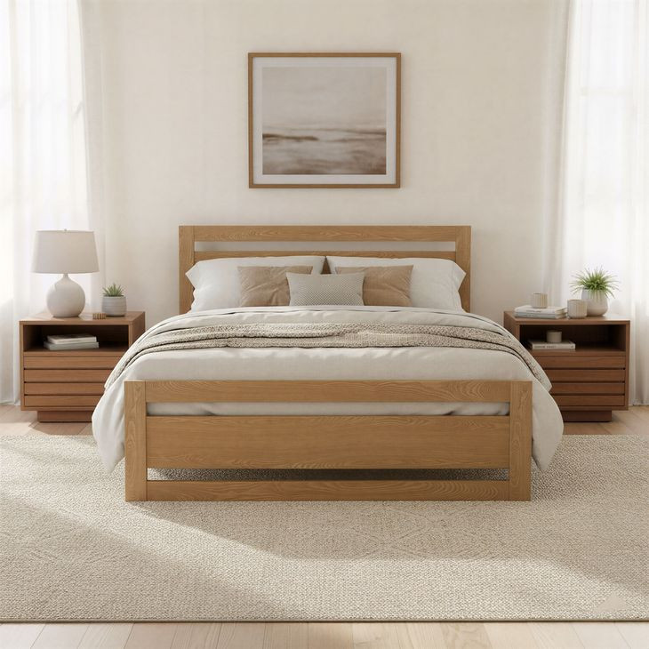 Repos Brown Queen Panel Bed