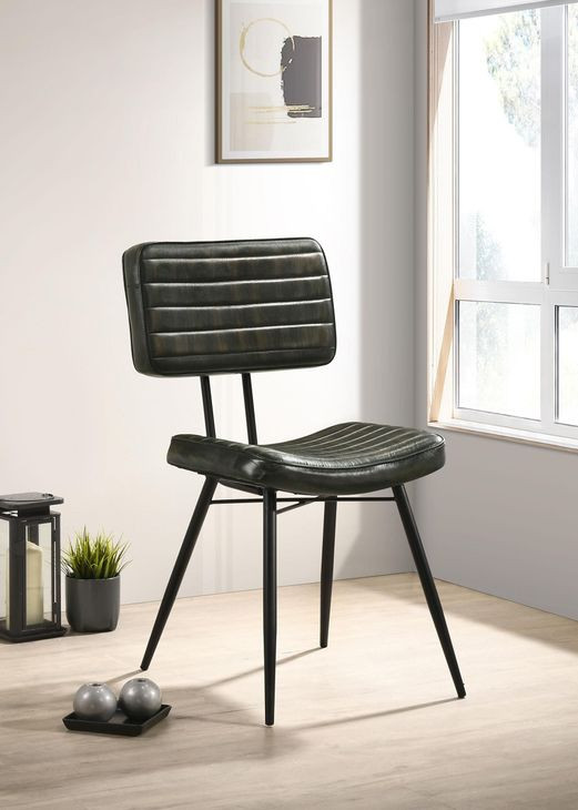 Partridge Espresso And Black Padded Side Chair Set of 2