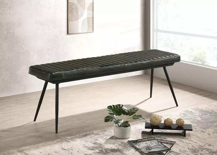 Partridge Espresso And Black Cushion Bench